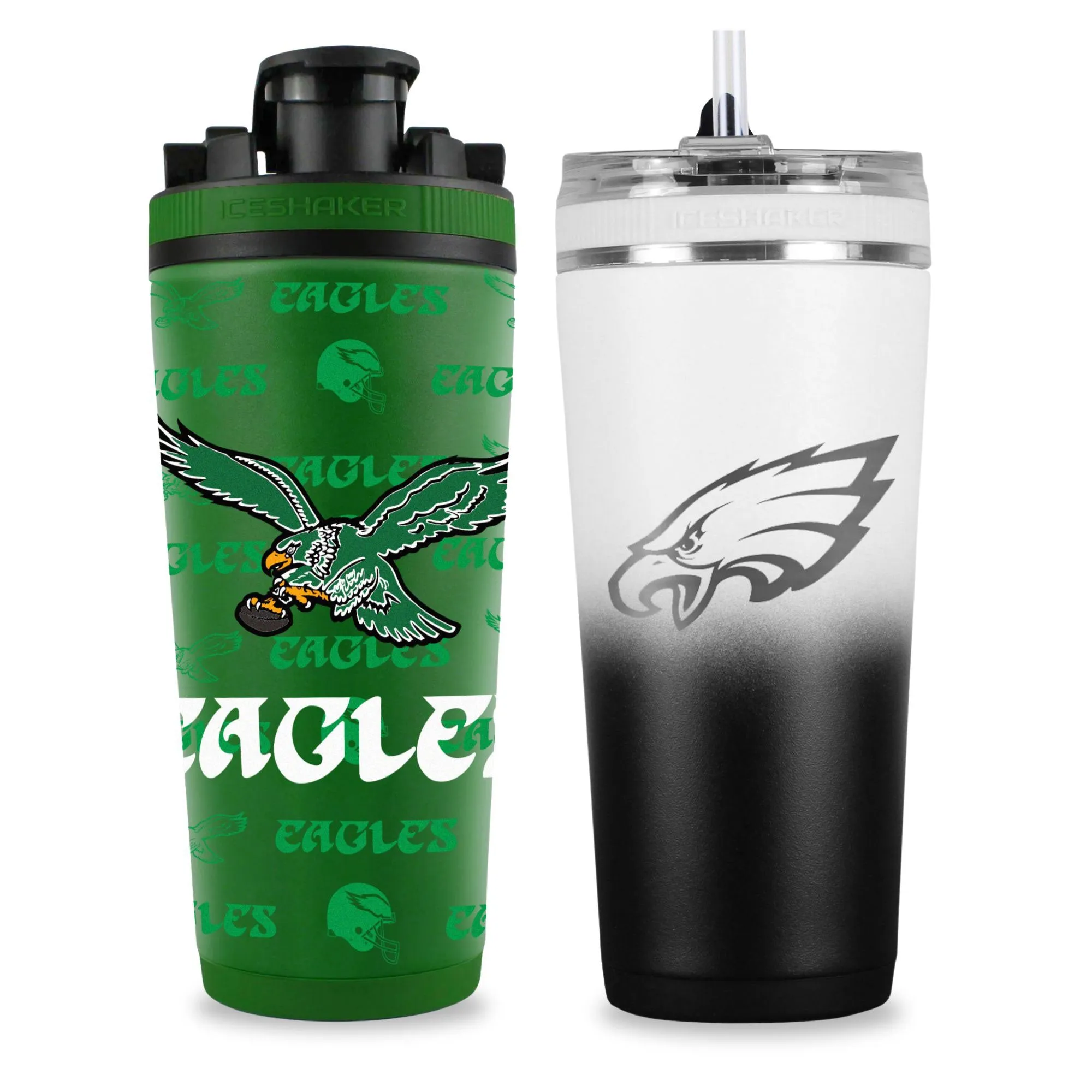 Philadelphia Eagles Vintage 4D Shaker & Flex Bottle Bundle