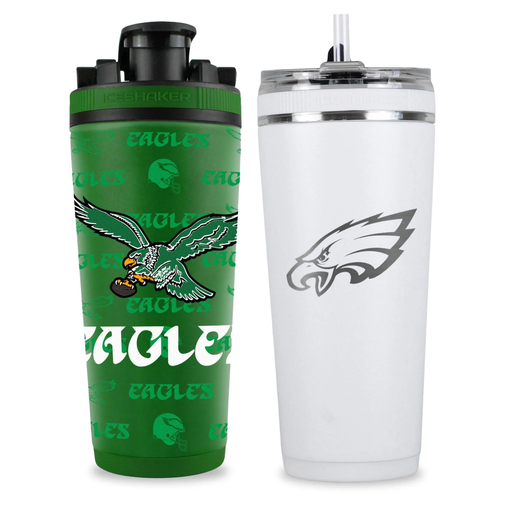 Philadelphia Eagles Vintage 4D Shaker & Flex Bottle Bundle