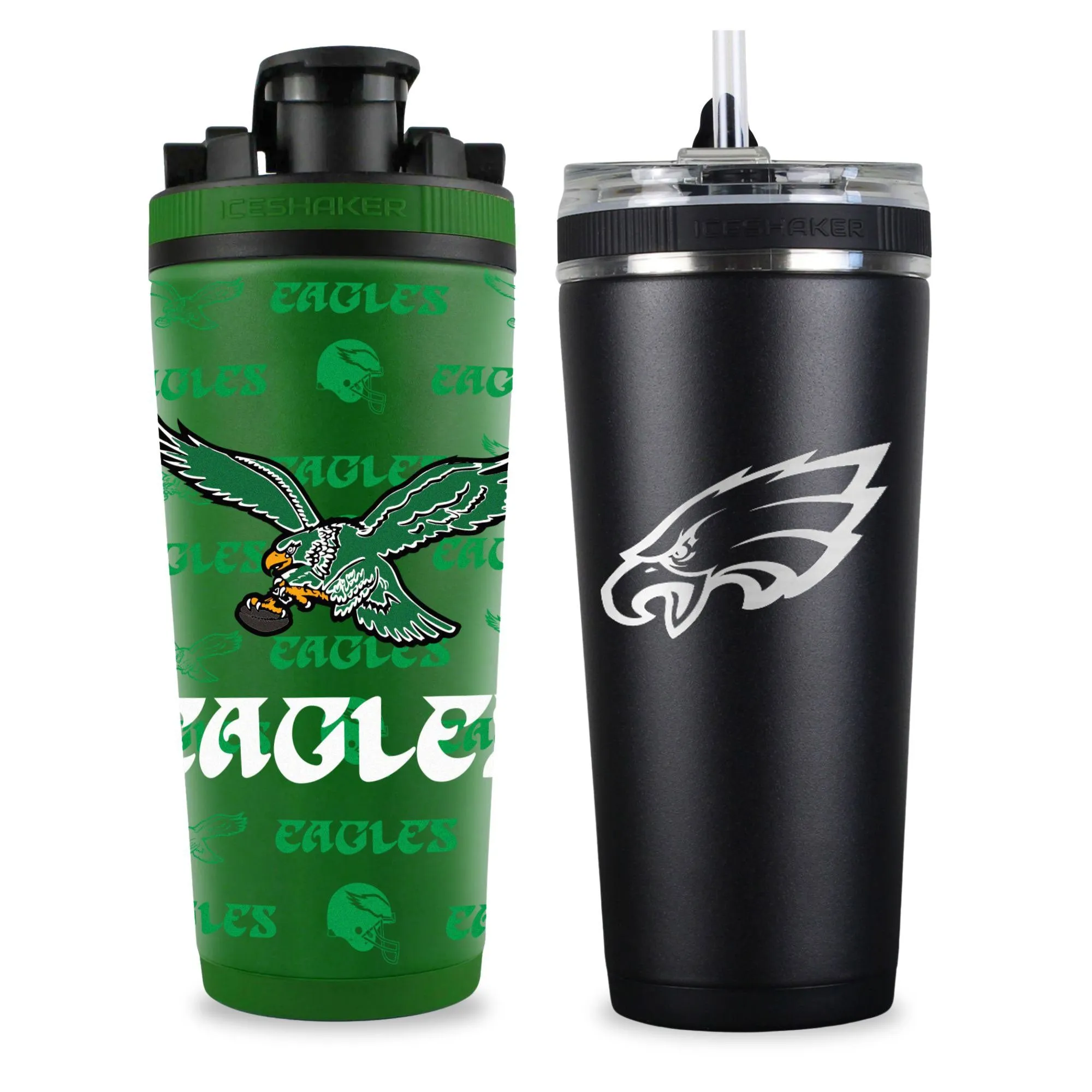 Philadelphia Eagles Vintage 4D Shaker & Flex Bottle Bundle