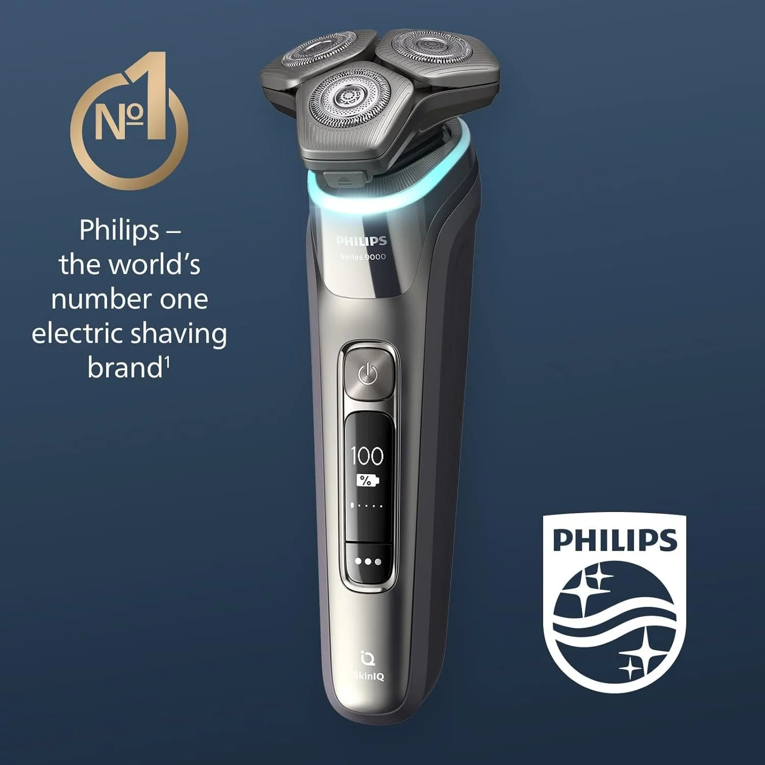 Philips Home Shaver Series 9000 S9987/55 Wet & Dry Electric Shaver with Quick Clean Pod