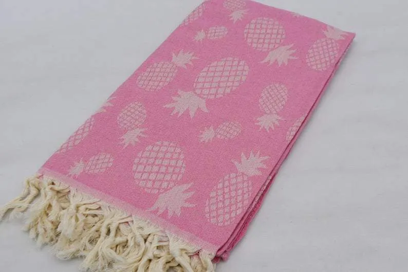 Pineapple Pink 100% Cotton Towel