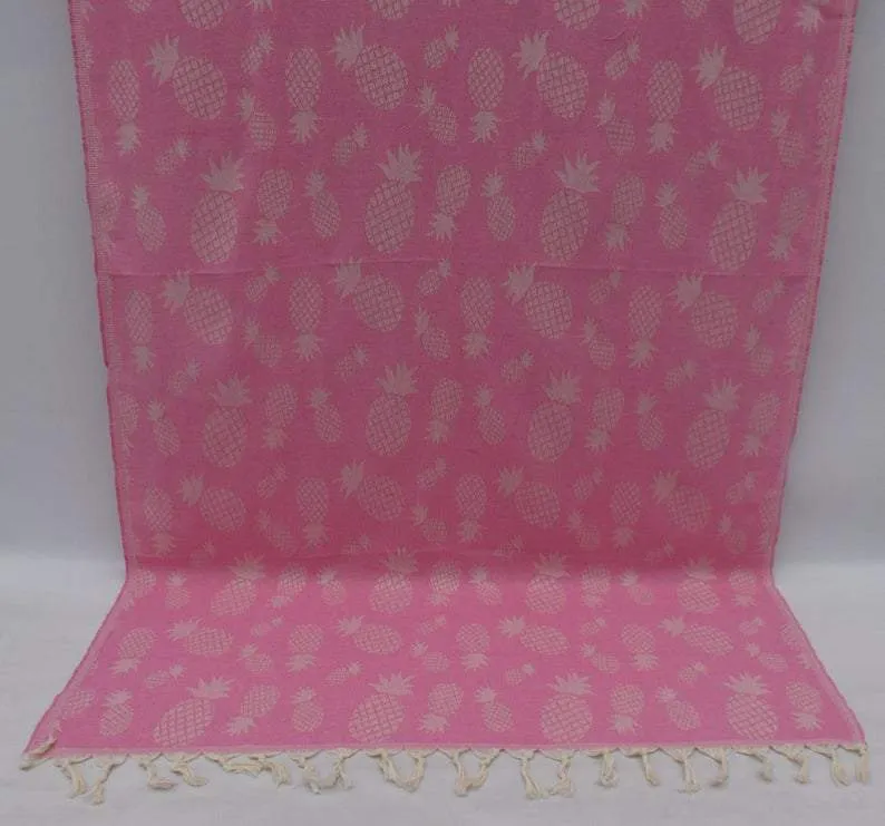 Pineapple Pink 100% Cotton Towel