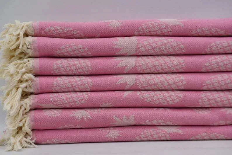 Pineapple Pink 100% Cotton Towel