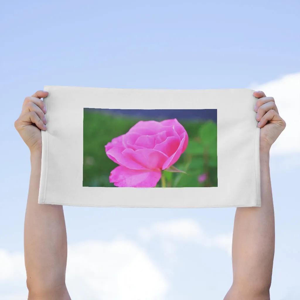 Pink Flower Rally Towel, 11x18