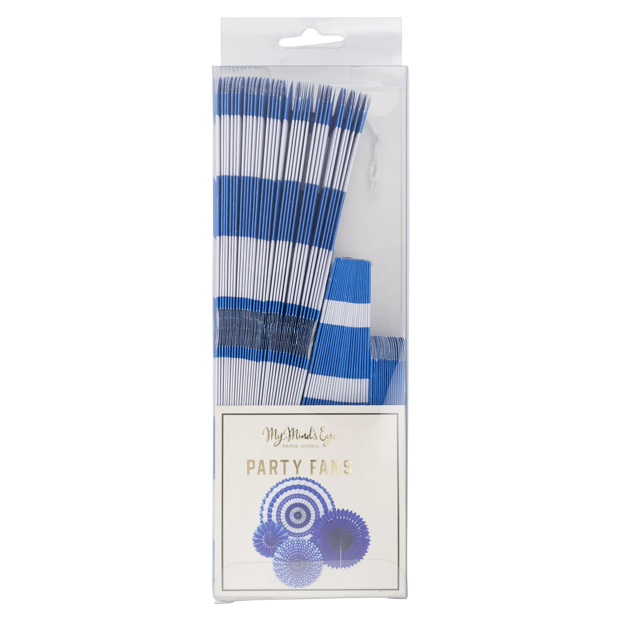 PLFN04 - Blue and White Party Fan Set