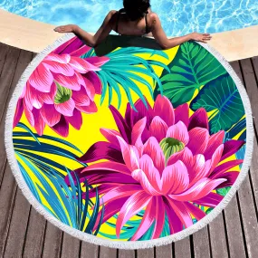 Polyinesian Delight Round Beach towel