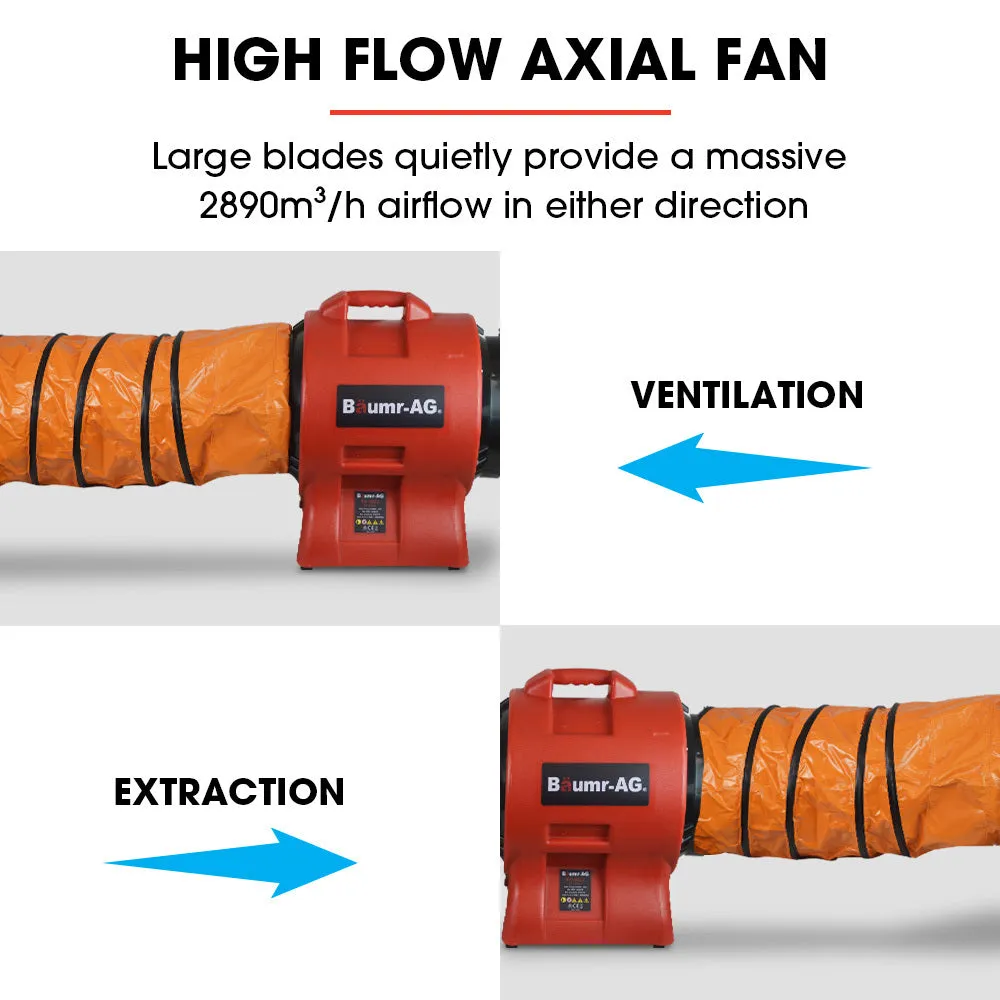 Portable Air Blower, 560W, 300mm, High RPM - Baumr-AG