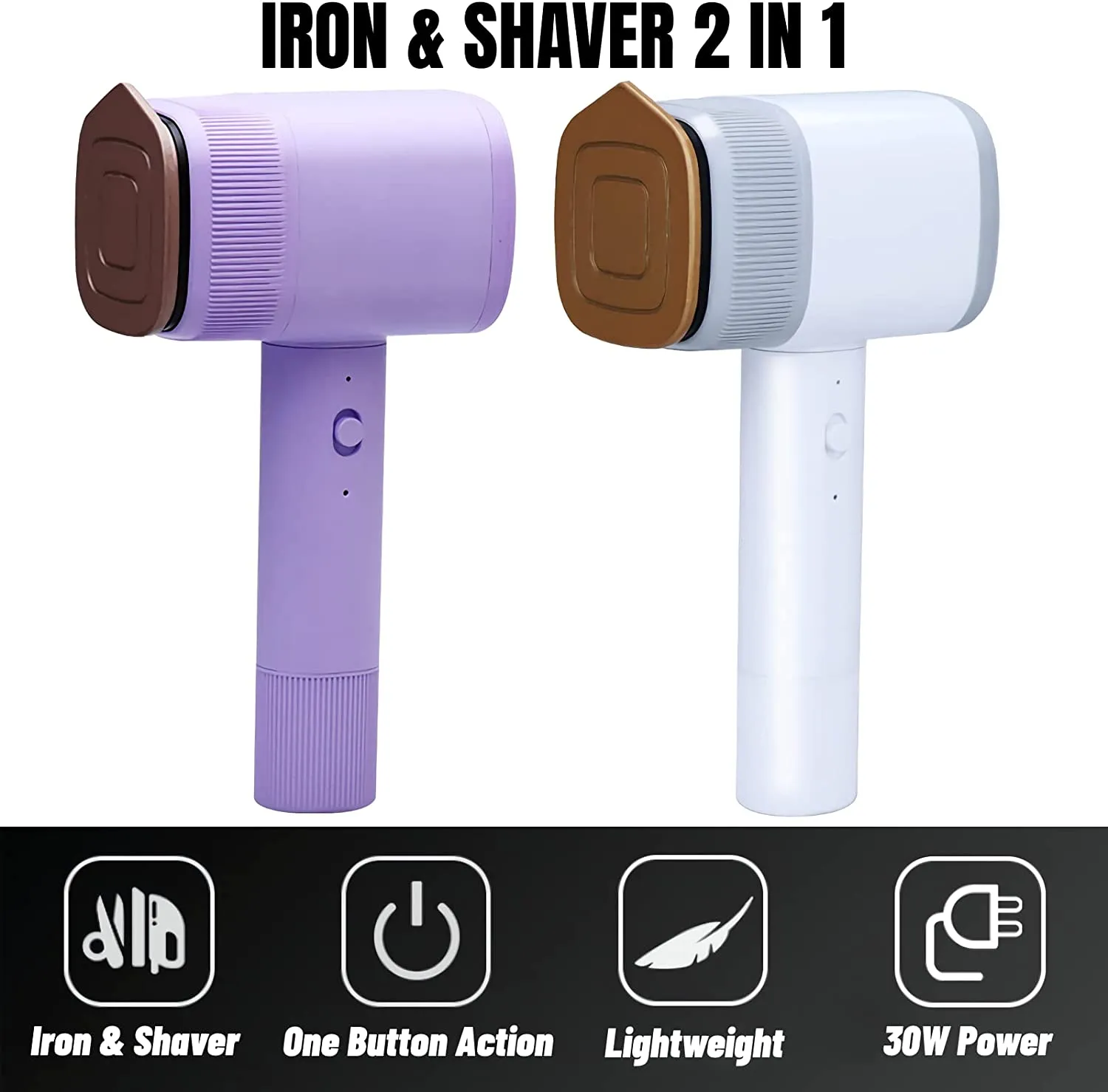 Portable Travel Iron & Lint Shaver