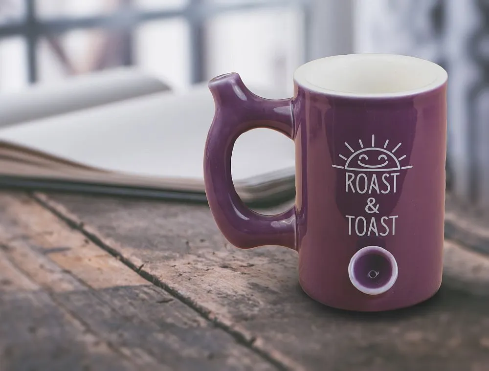 Premium Roast and Toast Mug/Pipe - wake and bake mug