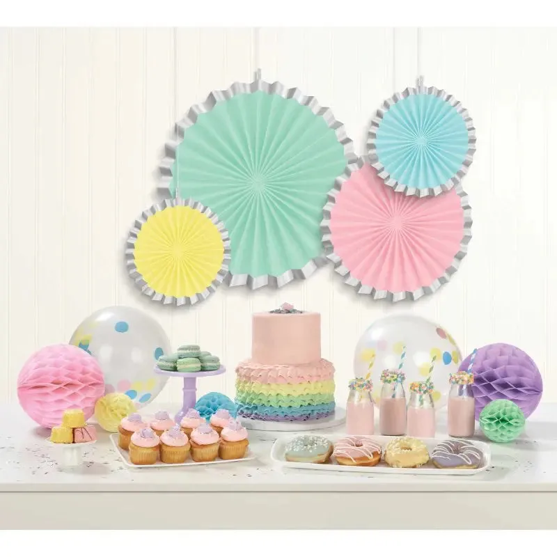 Pretty Pastels Hanging Fan Decorations