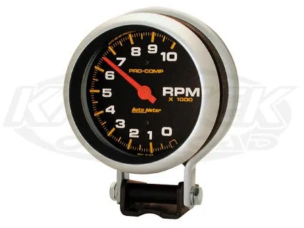 Pro-Comp 3-3/4" Pedestal Mount Tachometer 10,000 RPM w/ Memory Recall