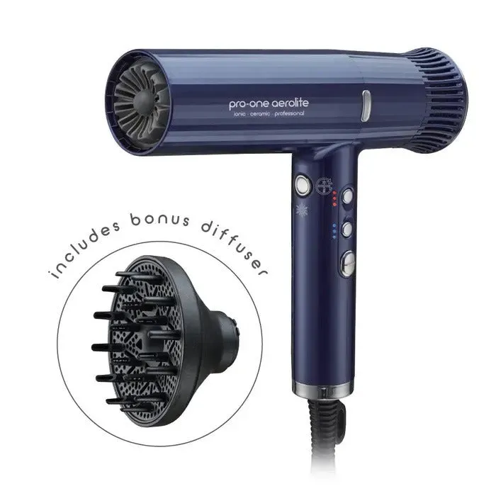 Pro-one Aerolite Hairdryer - Blue Sapphire