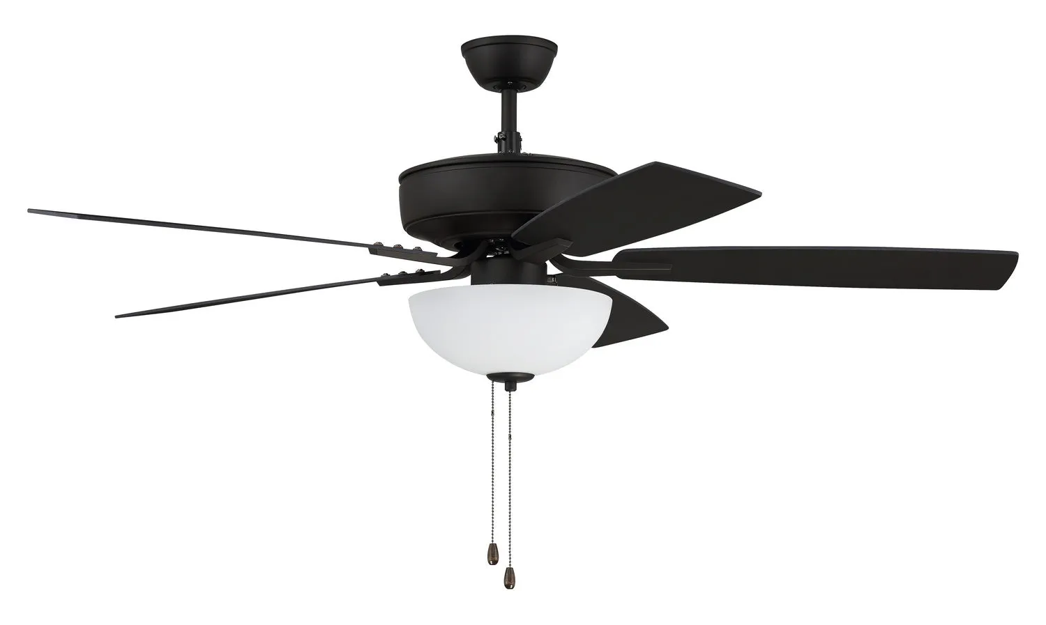 Pro Plus 211 White Bowl Light Kit 52" Ceiling Fan in Espresso