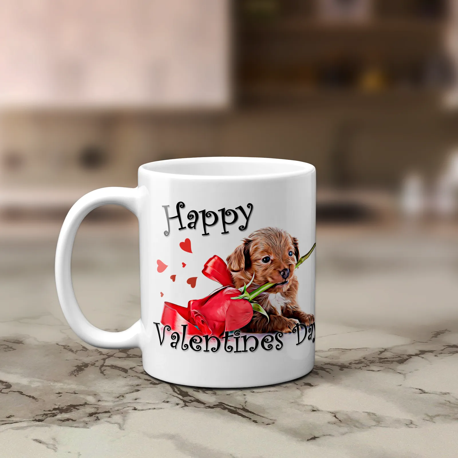 Puppy Love Heart Valentine's Day Mug