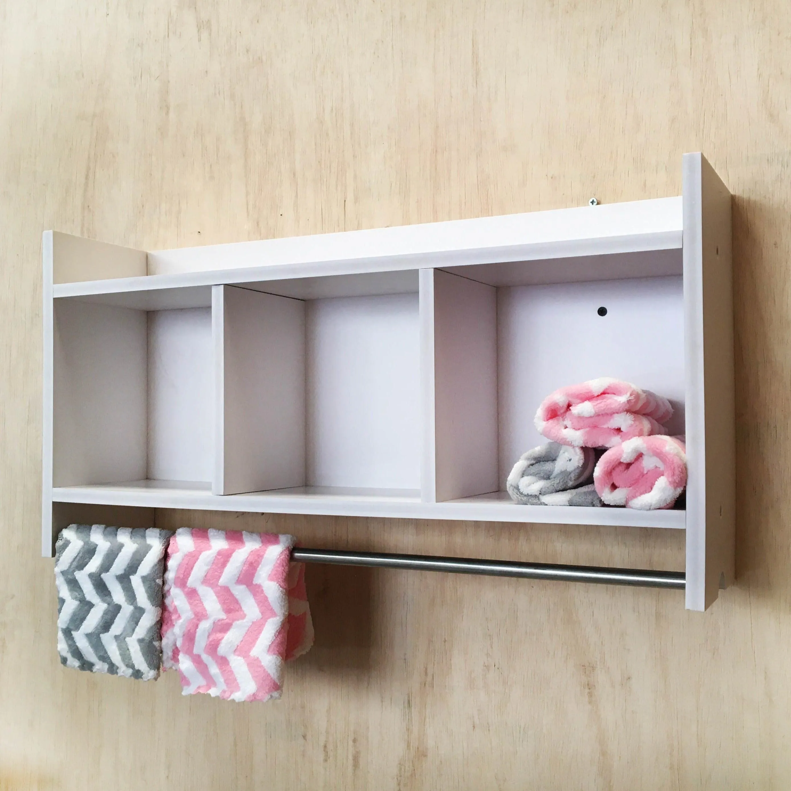 PVC Handmade Bathroom Towel Rack | Towel Holder With Free Soap Dish By Miza