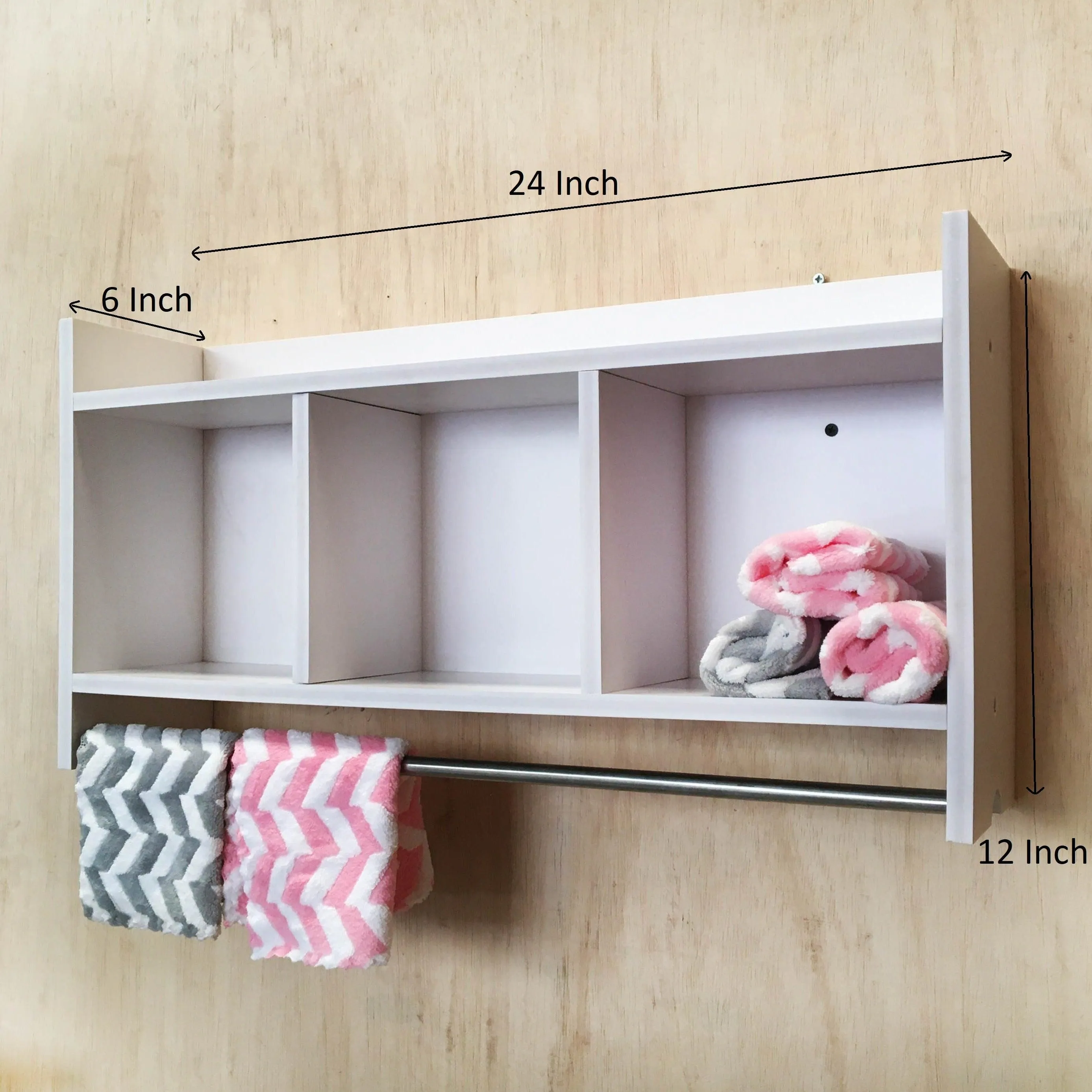 PVC Handmade Bathroom Towel Rack | Towel Holder With Free Soap Dish By Miza