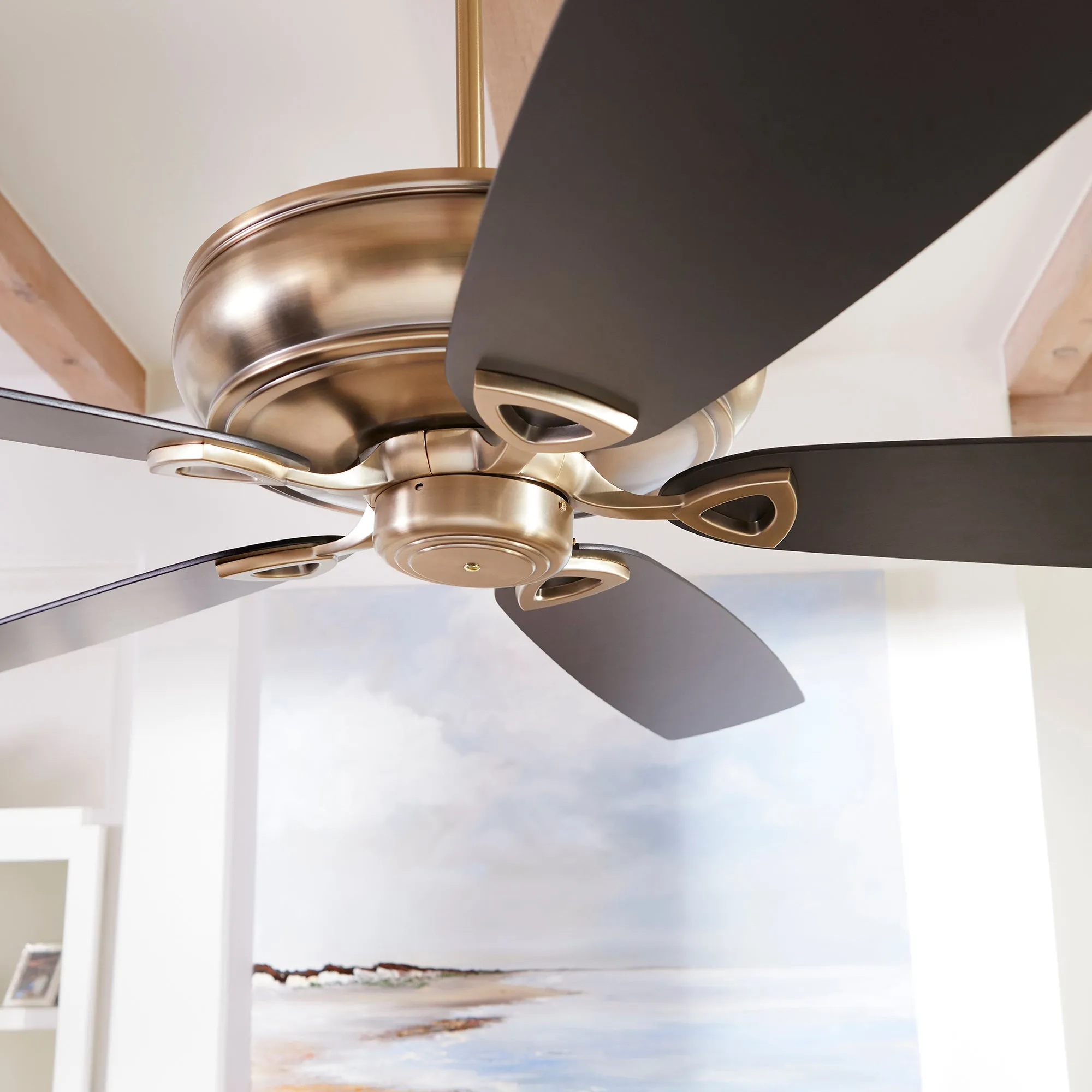 Quorum Alto 40625-80 Ceiling Fan - Aged Brass