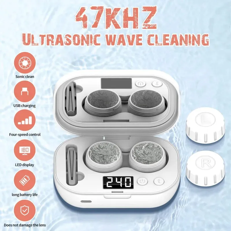 Rechargeable Ultrasonic Contact Lens Cleaner