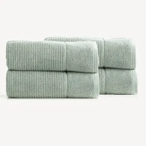 Renee Taylor Cambridge Textured 4 Piece Eucalyptus Bath Sheet Pack