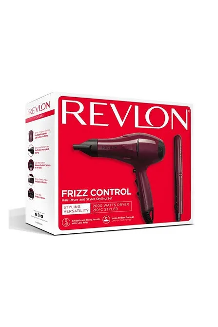 Revlon Frizz Control 2000W Hair Dryer & Styler Set