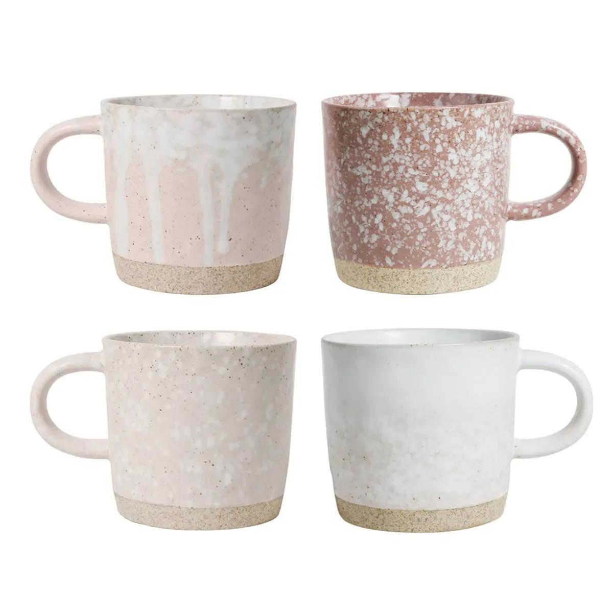 Robert Gordon Strata Mug Pink Mixed Glaze 355ml (Set of 4)