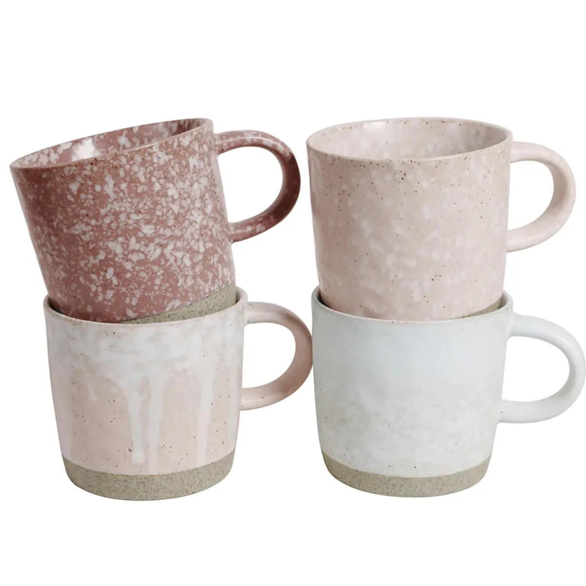 Robert Gordon Strata Mug Pink Mixed Glaze 355ml (Set of 4)