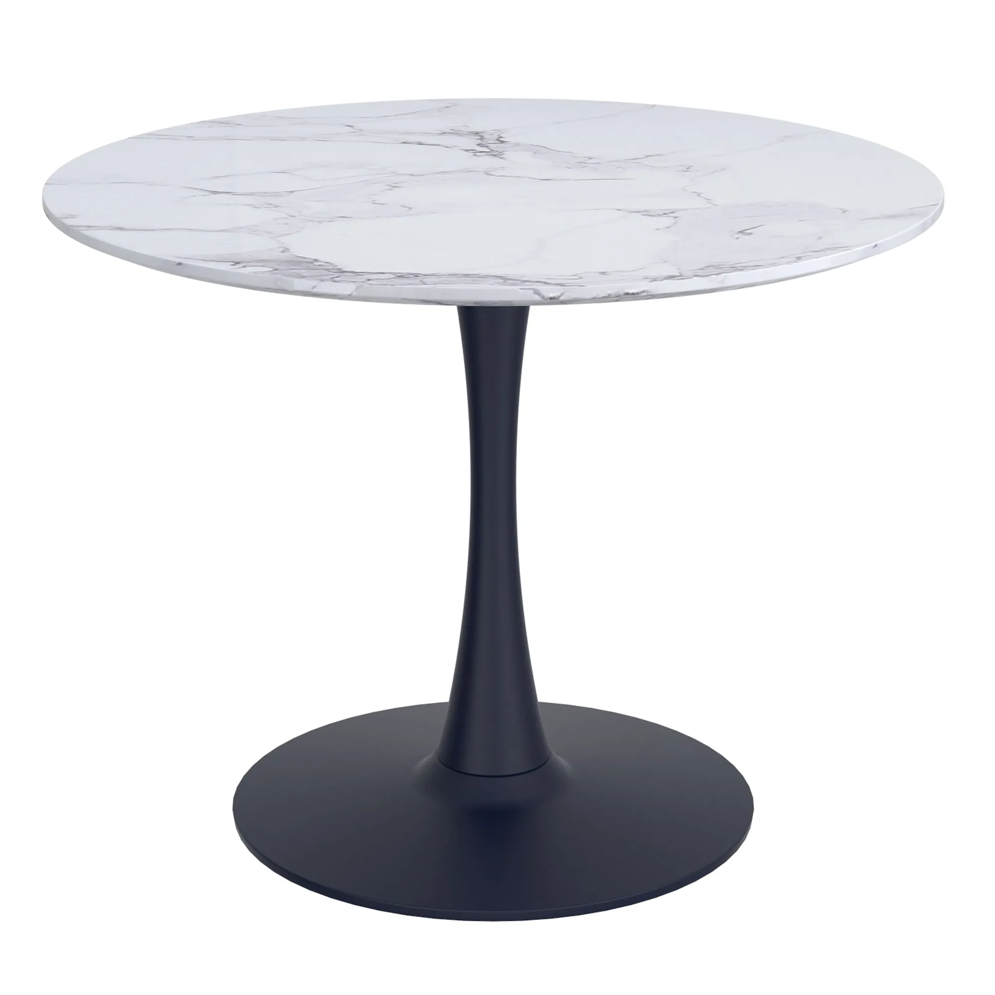 Round Dining Table Zilo 40" Faux Marble Top