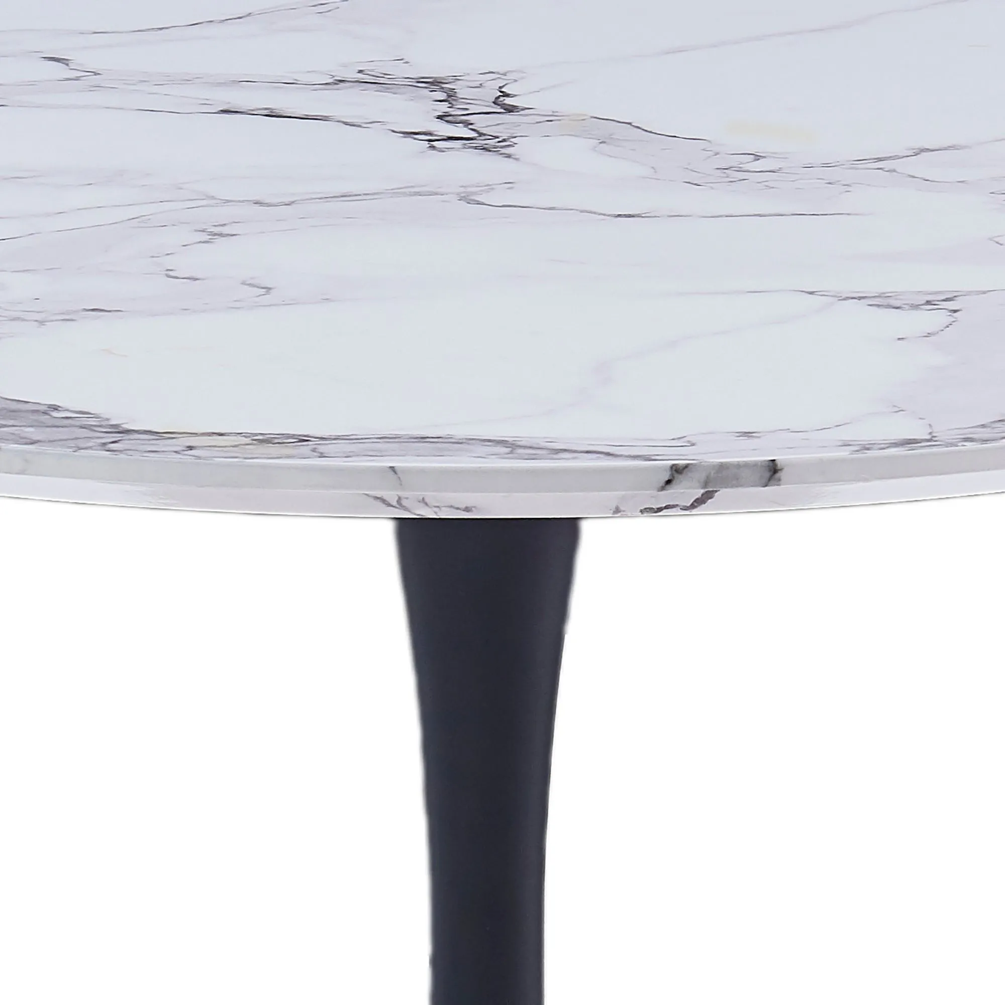 Round Dining Table Zilo 40" Faux Marble Top