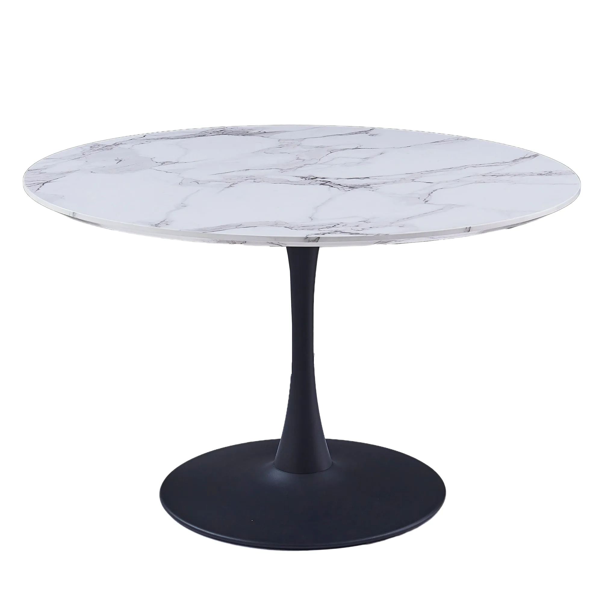 Round Dining Table Zilo 48" Faux Marble Top