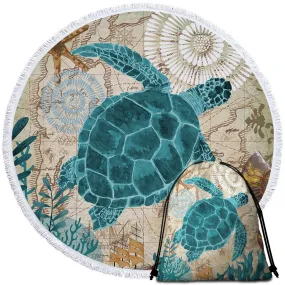 Sea Turtle Love Towel   Backpack