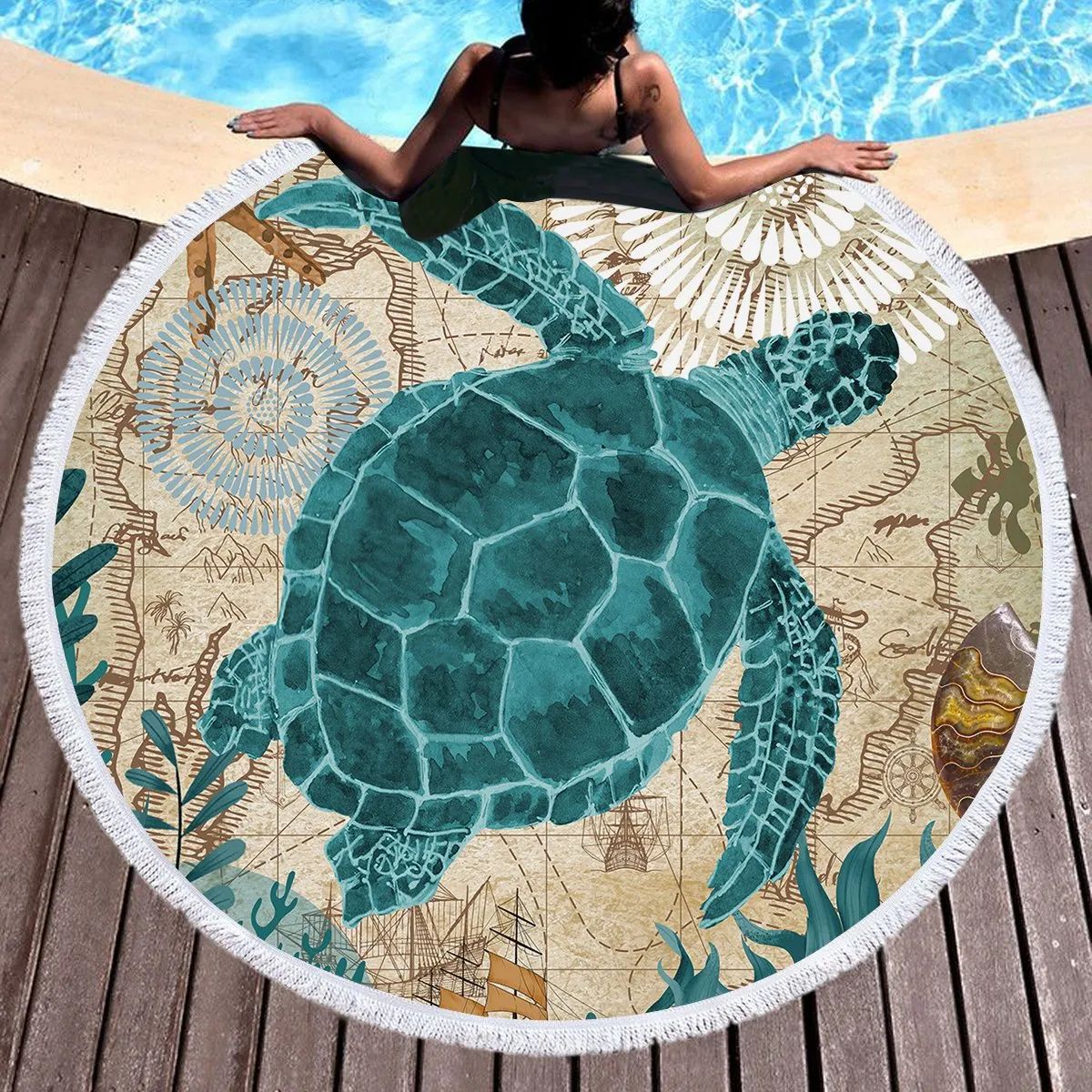 Sea Turtle Love Towel   Backpack