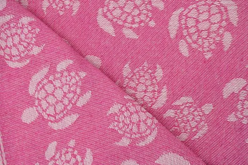 Sea Turtle Pink 100% Cotton Towel