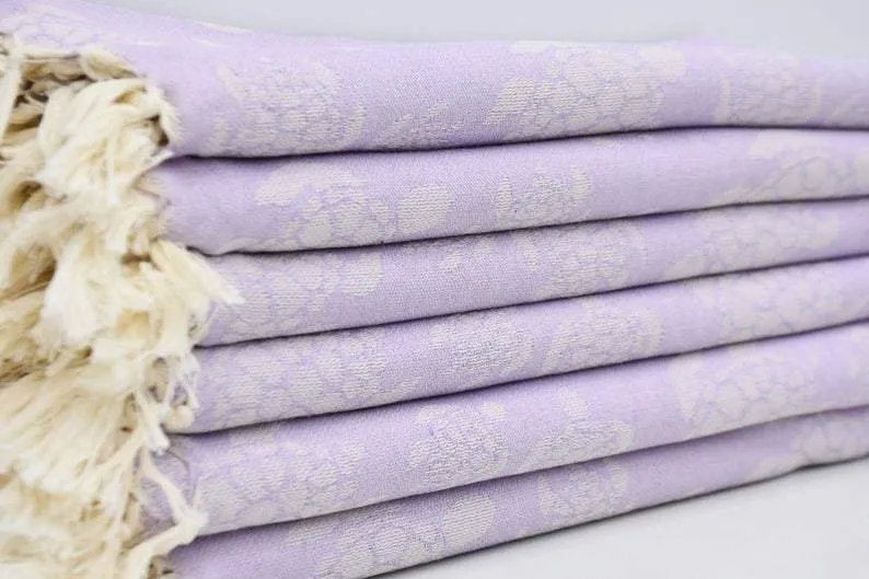 Sea Turtle Purple 100% Cotton Towel