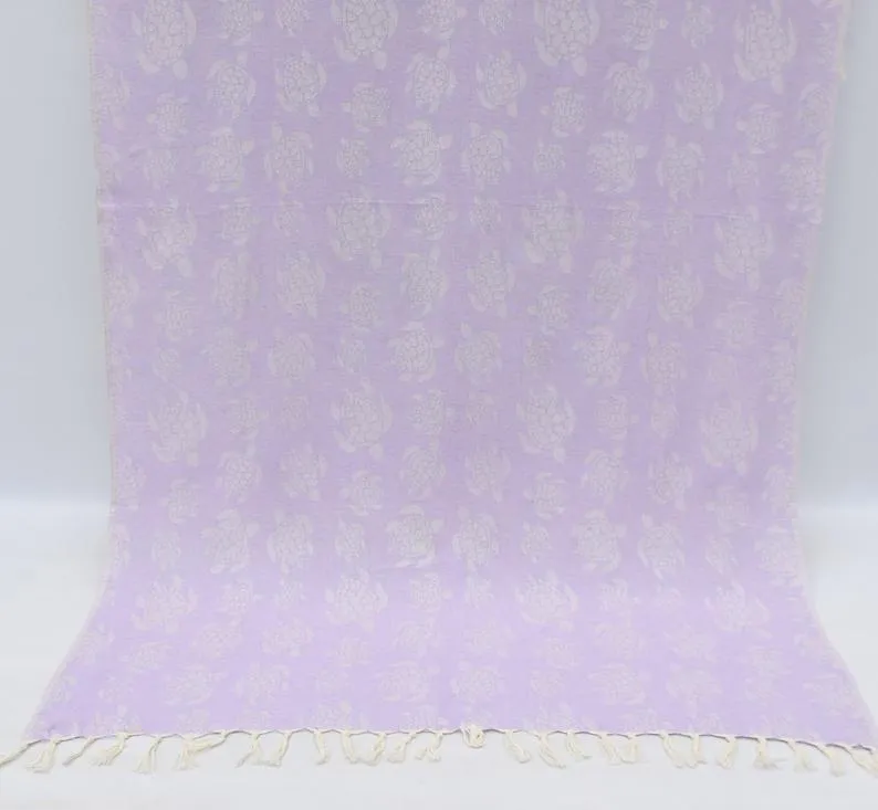 Sea Turtle Purple 100% Cotton Towel