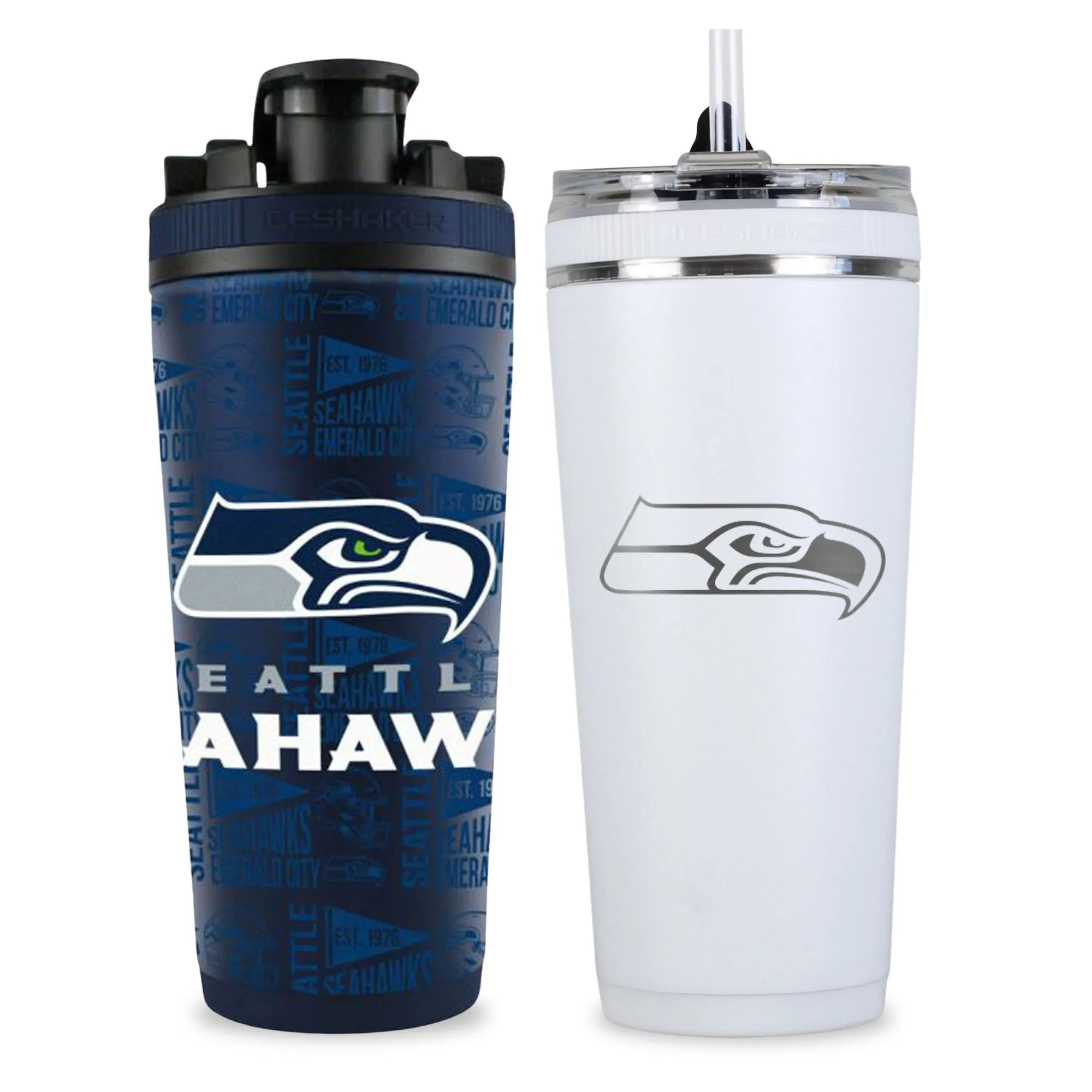 Seattle Seahawks 4D Shaker & Flex Bottle Bundle