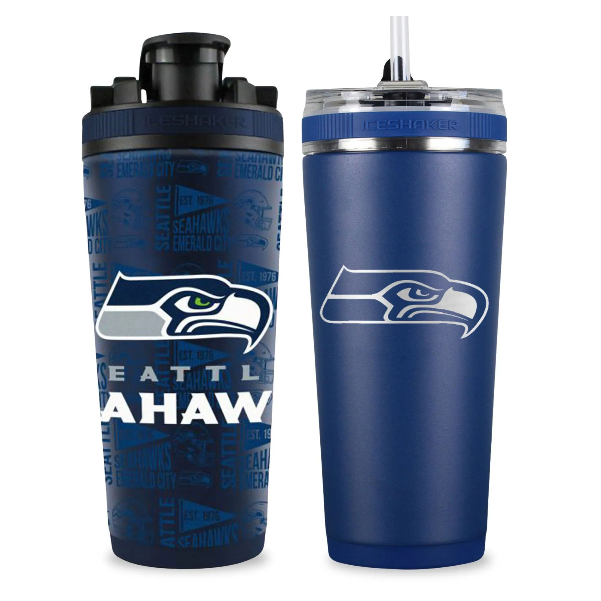 Seattle Seahawks 4D Shaker & Flex Bottle Bundle