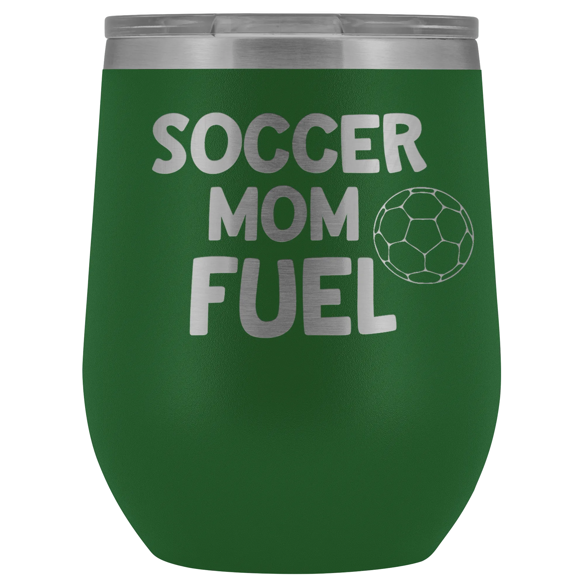 Soccer Mom Fuel Laser Engraved Etched Wine Tumbler