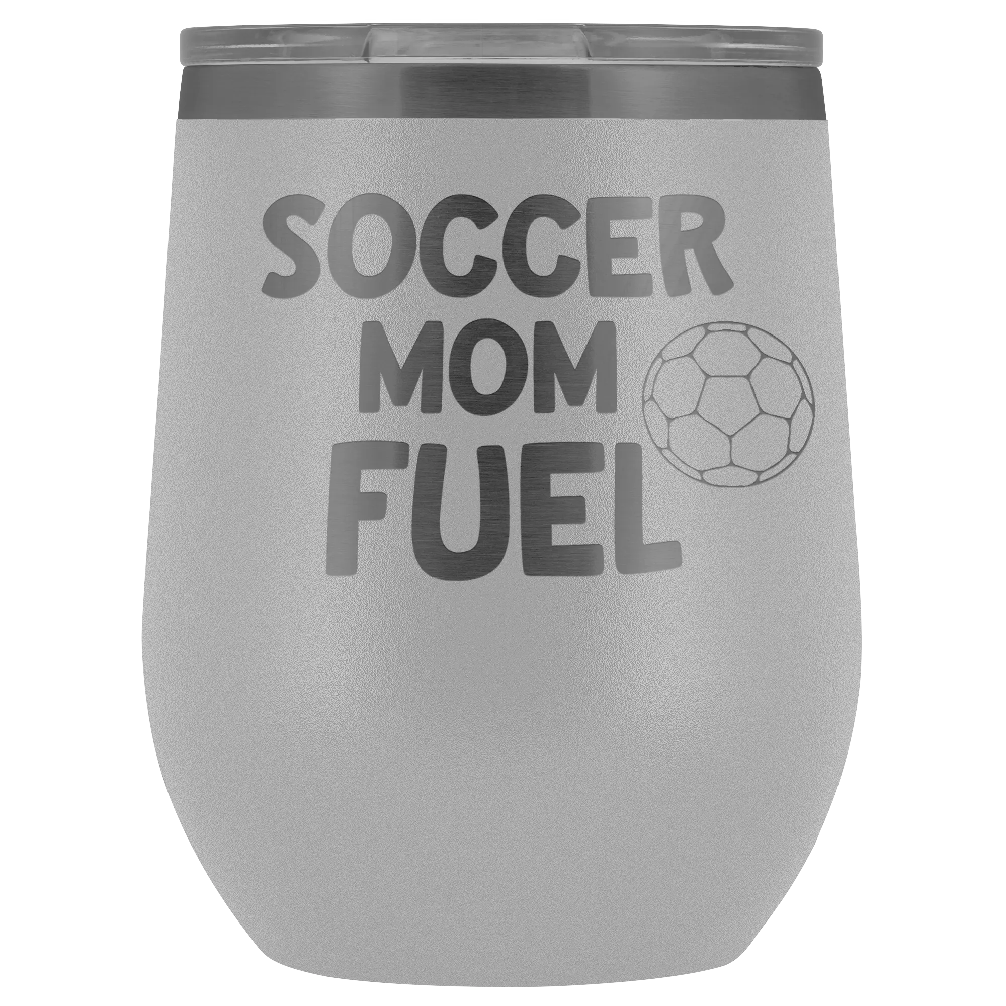 Soccer Mom Fuel Laser Engraved Etched Wine Tumbler