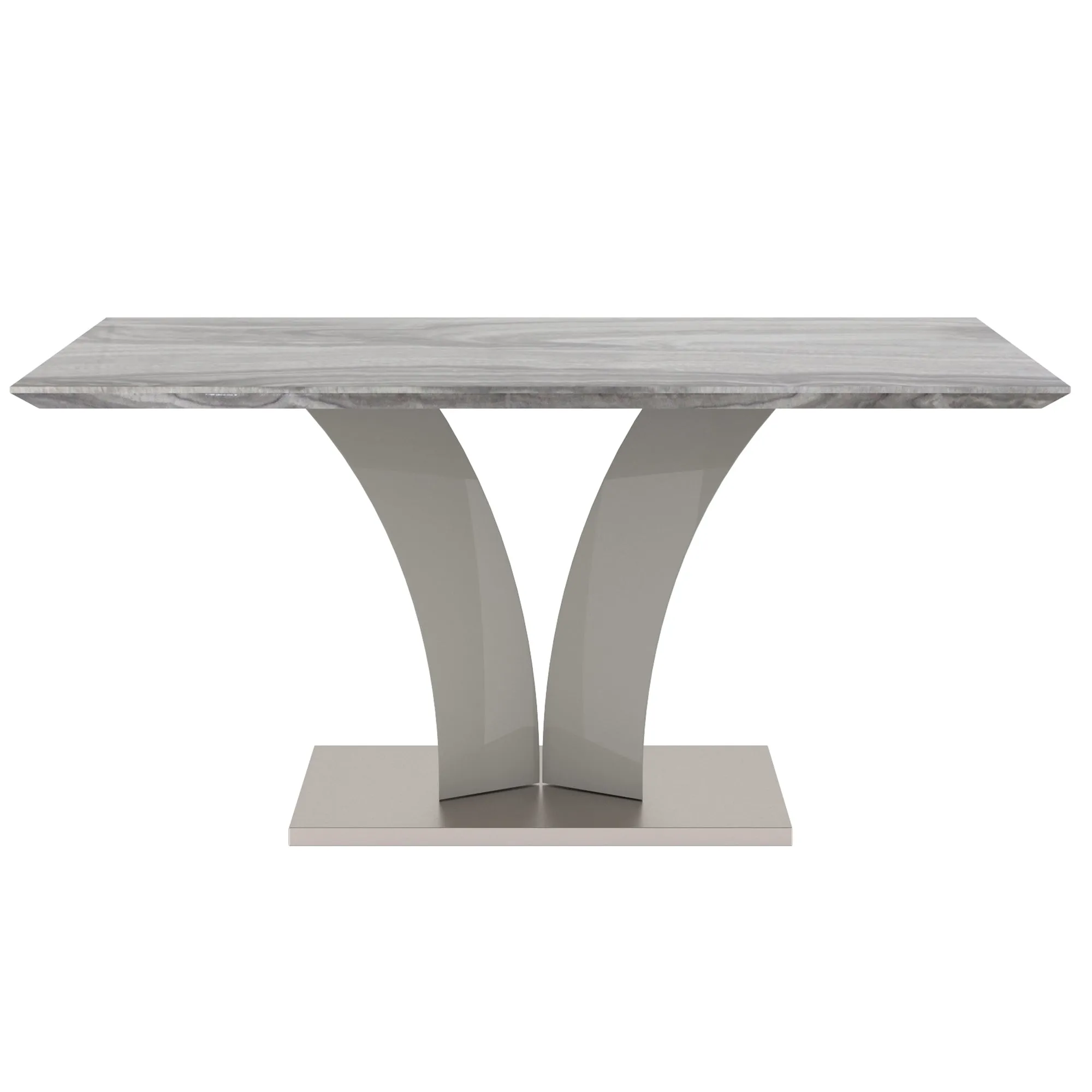 Square Dining Table Napoli Grey Faux Marble