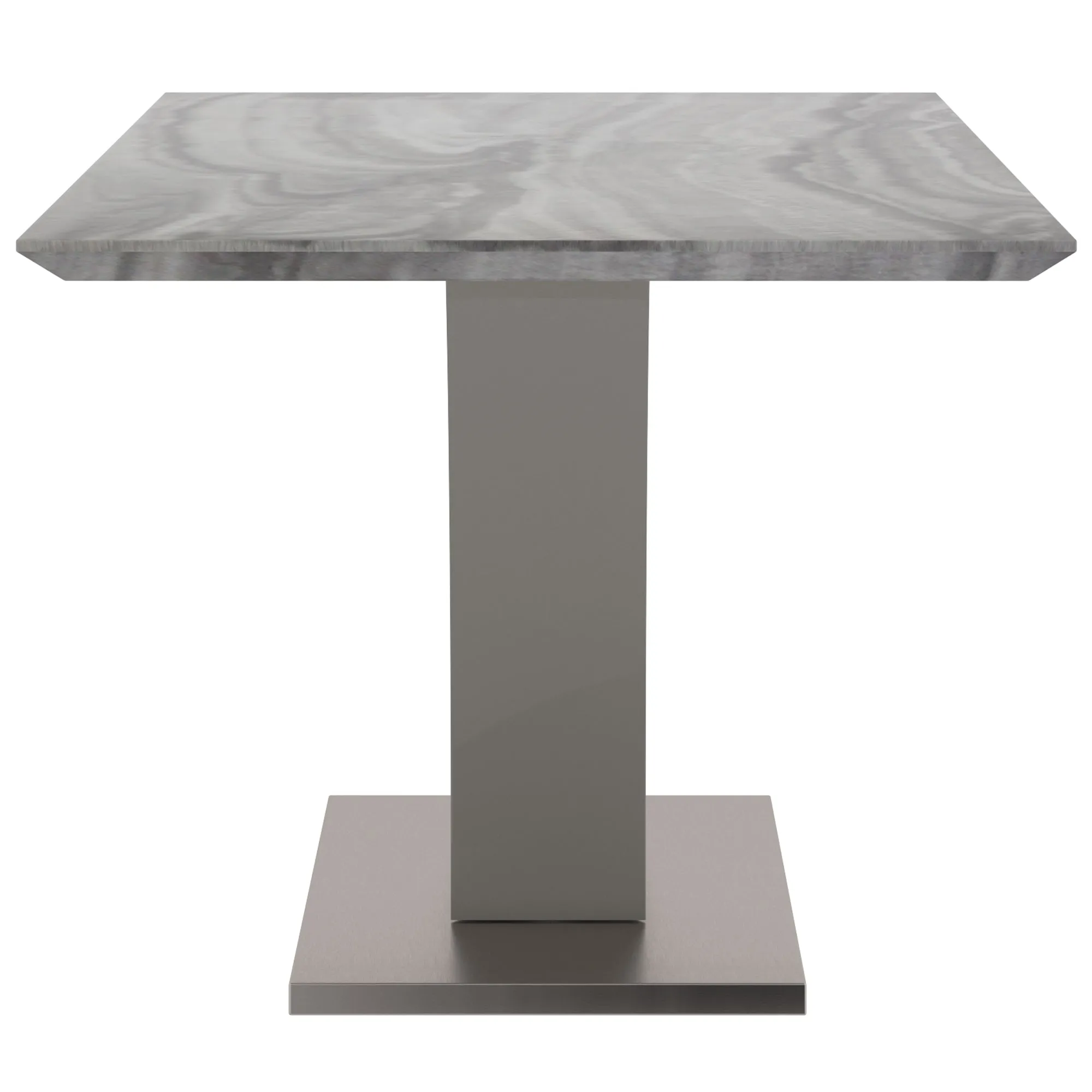 Square Dining Table Napoli Grey Faux Marble