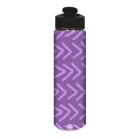 Stainless Steel Water Bottle -  Purple Design