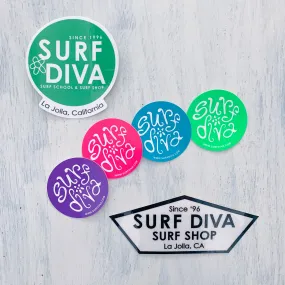 STICKER PACK Surf Diva (variety of 6)