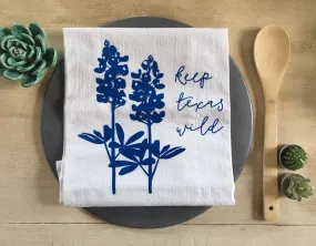 Texas Bluebonnets Flour Sack Tea Towel