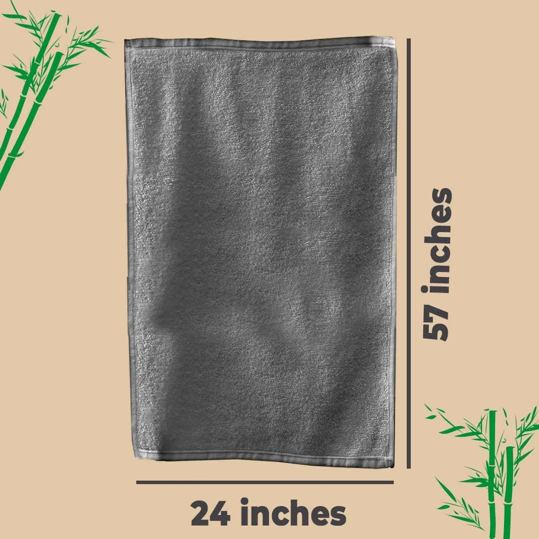 The Better Home Bamboo Bath Towel for Men & Women | 450GSM Bamboo Towel | Ultra Soft, Hyper Absorbent & Anti Odour Bathing Towel | 27x54 inches (Pack of 1, Grey)