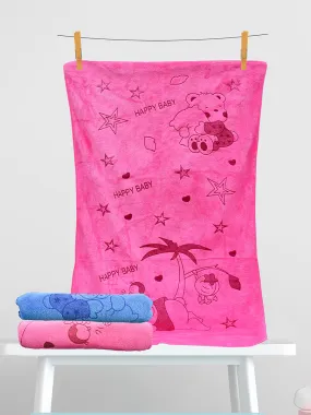 THE LITTLE LOOKERS® Towel for Newborn/ Baby/ Kids| Super Soft Baby Bath Towel Set for Infants/ Bathing Accessories| Pink & Blue