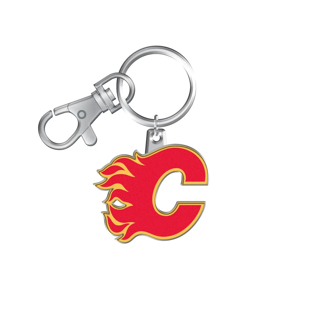 The Sports Vault NHL Calgary Flames Logo Keychain