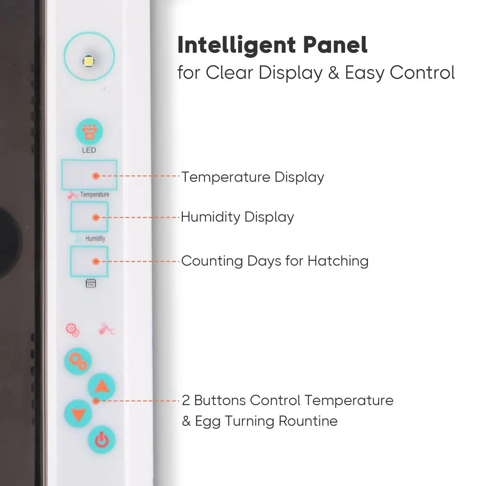 TheLAShop 36 Egg Incubator Automatic Turn Temp Humidity Control