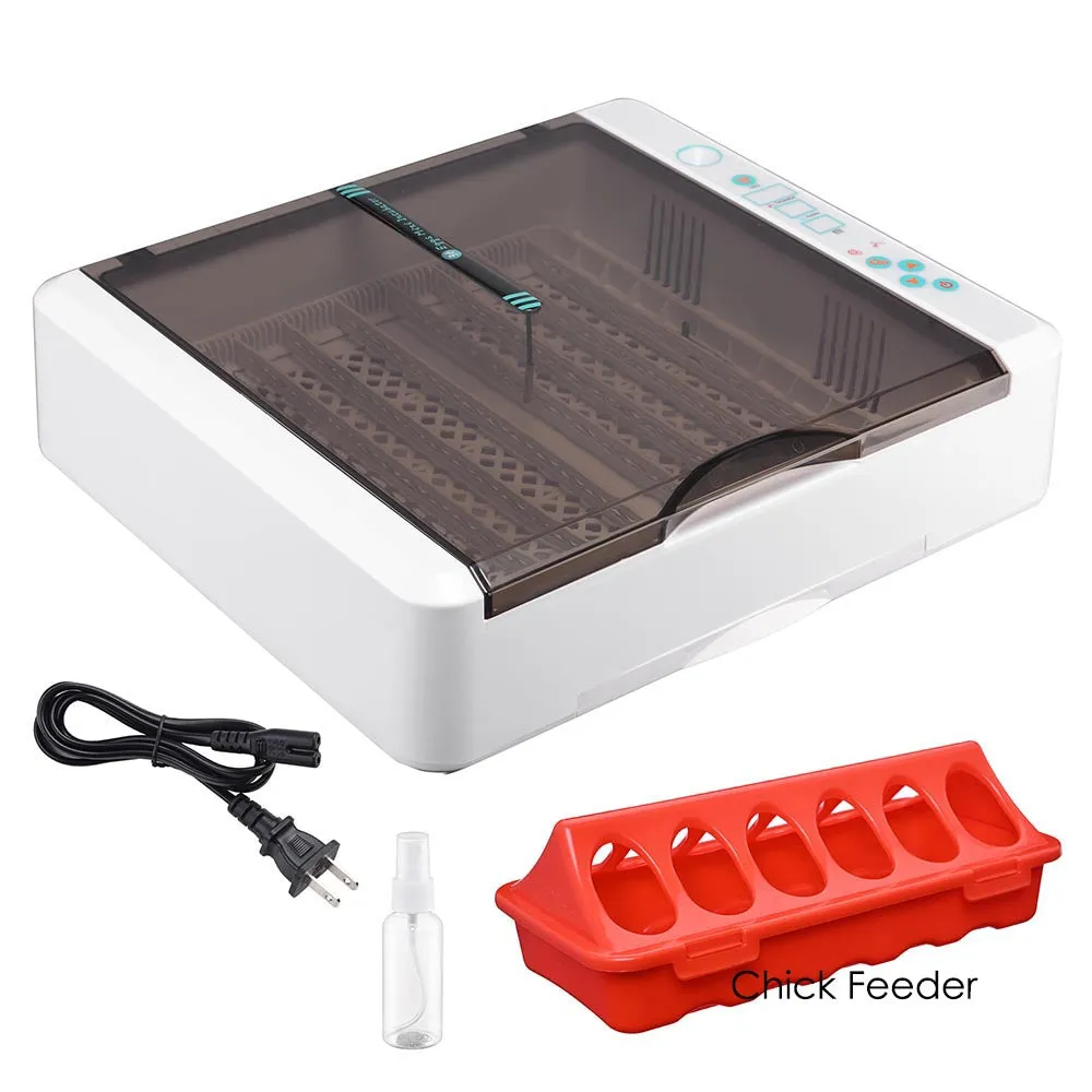 TheLAShop 36 Egg Incubator Automatic Turn Temp Humidity Control