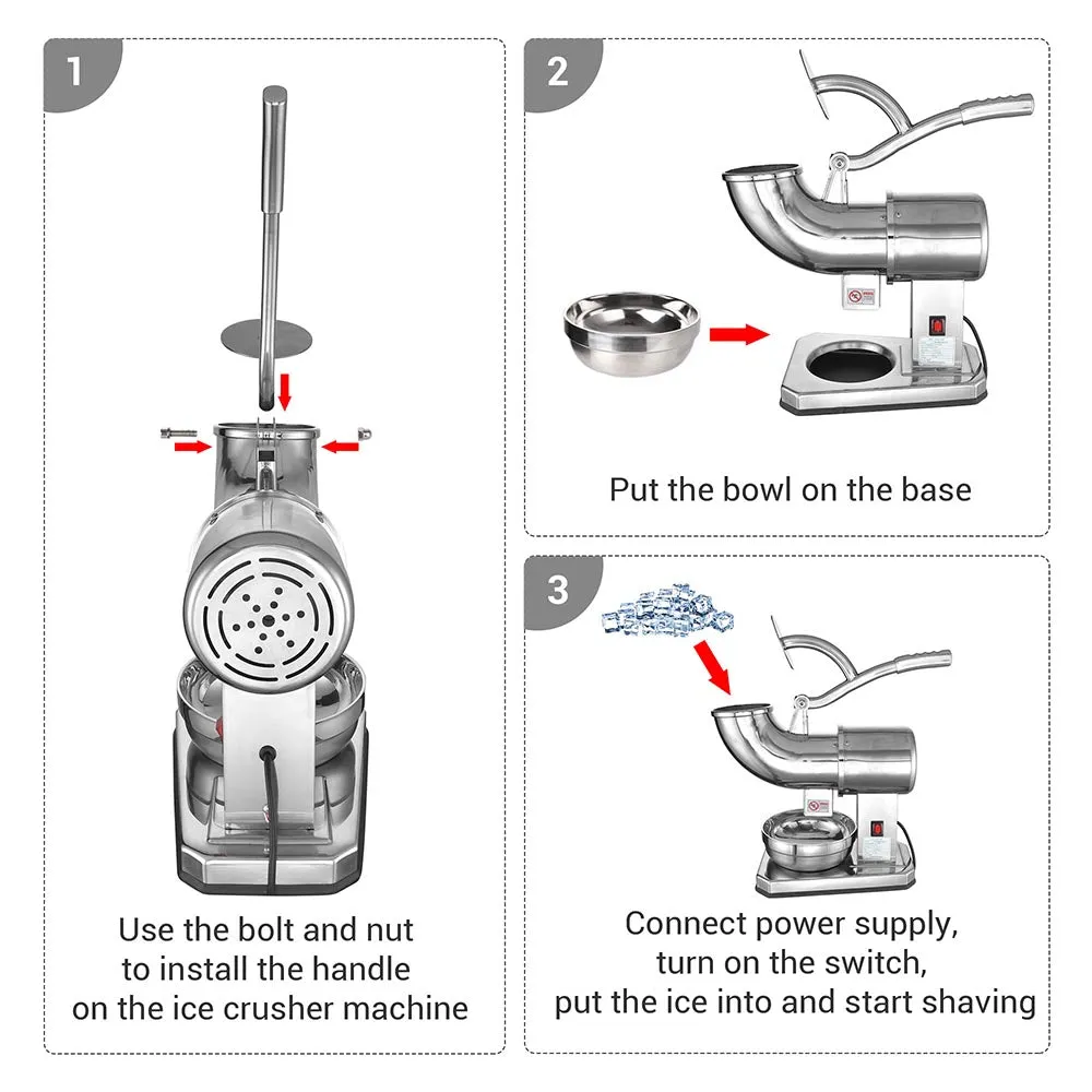 TheLAShop Commercial Electric Snow Cone Maker Ice Shaver 440lb/hr