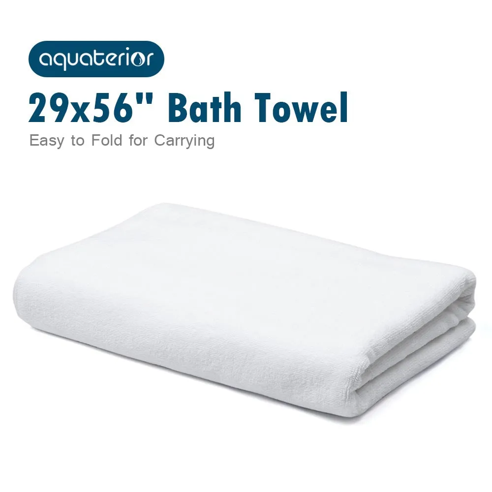 TheLAShop Hotel Bath Towel White 29"x56" Spun Cotton 600gsm